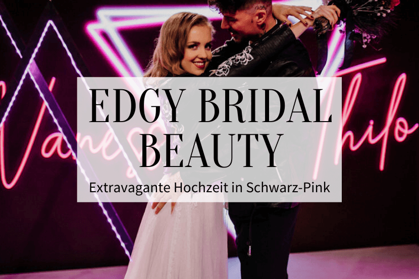 Edgy Bridal Beauty Extravagant weddings in black and pink - Edgy Bridal Beauty: Extravagant weddings in black and pink