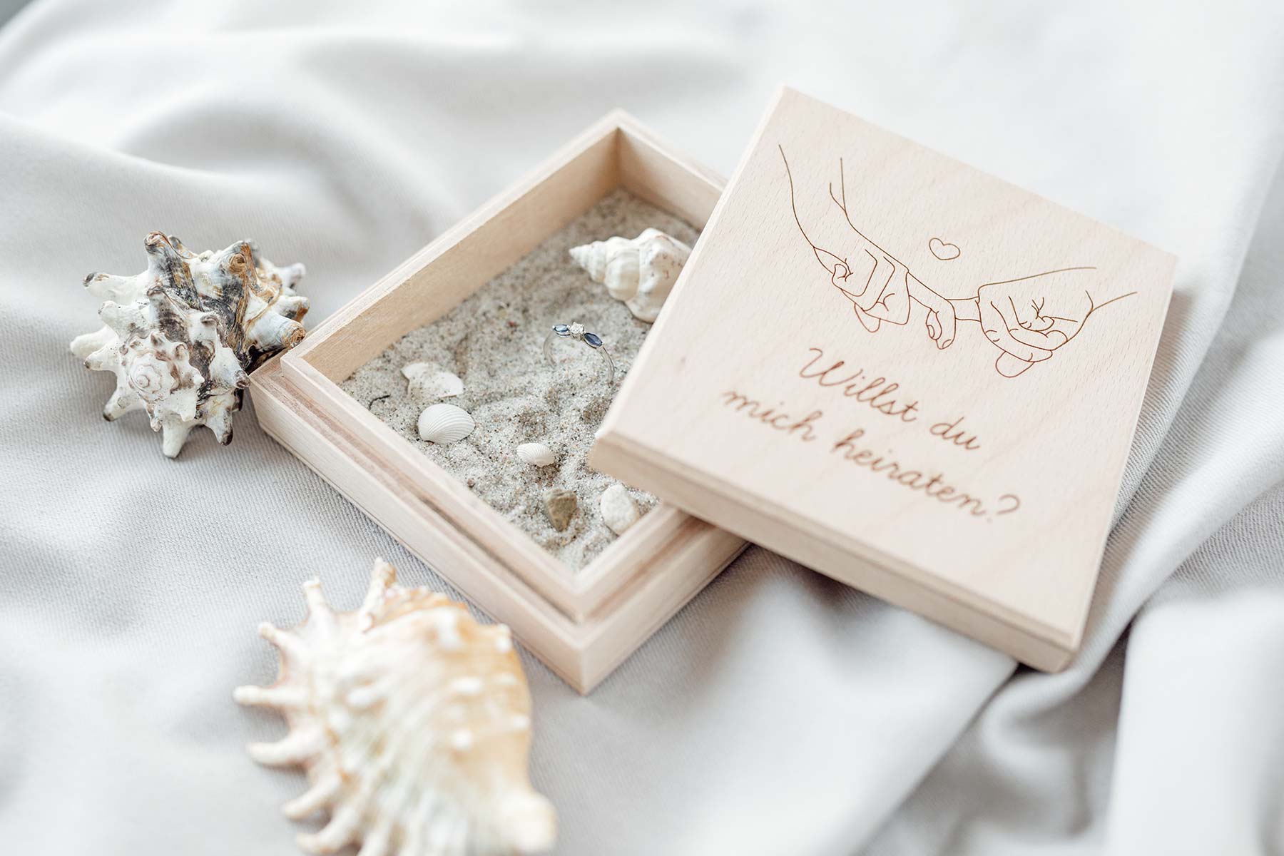 Customizable Wooden Ring Box by Sendmoments