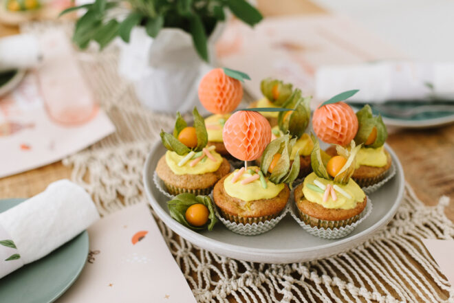Peach Muffins with DIY Peach Toppers - Miss K. Says Yes