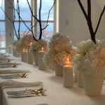 Hochzeit in Weiß - Tischdekoration