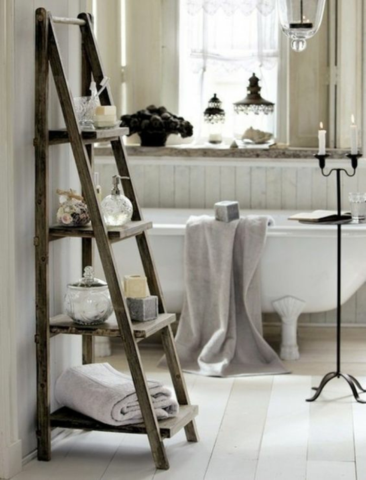 1649512570 149 DIY projects with an old wooden ladder 20 inspiring - DIY projects with an old wooden ladder - 20 inspiring pictures