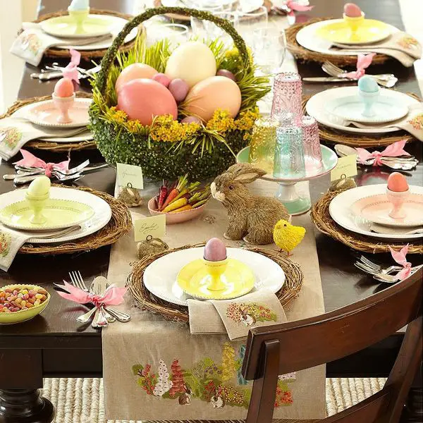 1649864716 664 Beautiful Easter decoration table brings the spring festival home - Beautiful Easter decoration table brings the spring festival home