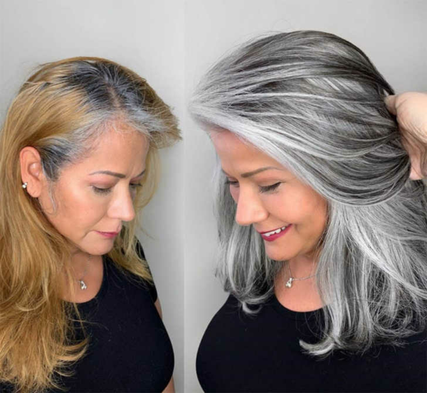 1649919017 573 Dyeing gray hair yes or no Important tips and - Care for gray hair properly in summer: hair care for the coming summer time