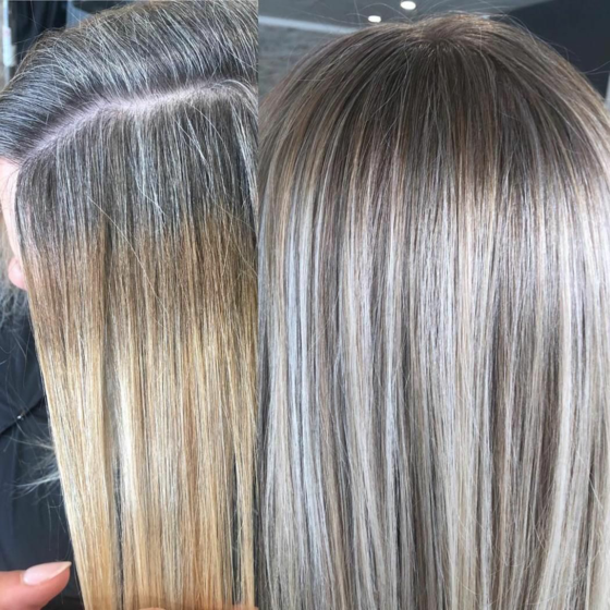 1649953865 721 Gray strands the hot hair trend that gives the - Gray strands - the hot hair trend that gives the hair a silver touch