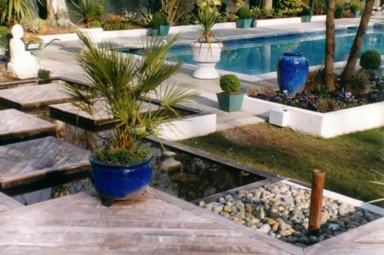 palm trees mediterranean garden design ideas with gravel and plant species