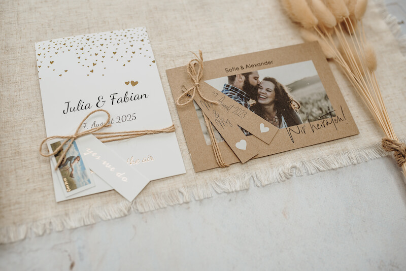 Design wedding cards with kraft paper