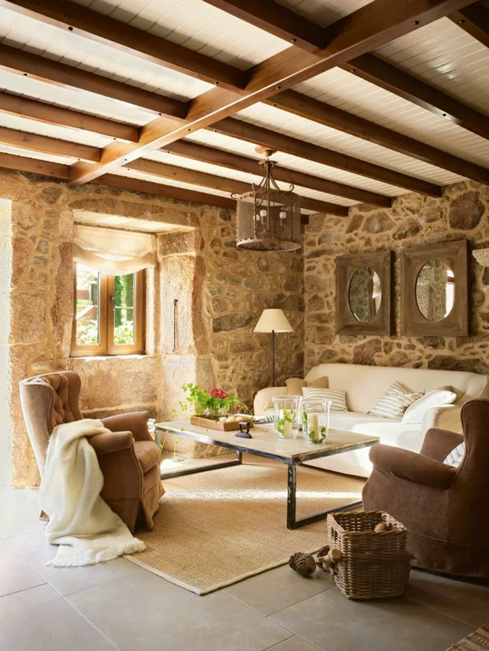 1681938042 409 Stone wall in the living room 43 examples of.webp - Stone wall in the living room - 43 examples of how stones affect the ambience