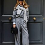 Alexandra Lapp is seen wearing cozy and casual looks during Paris Fashion Week Fall/Winter.