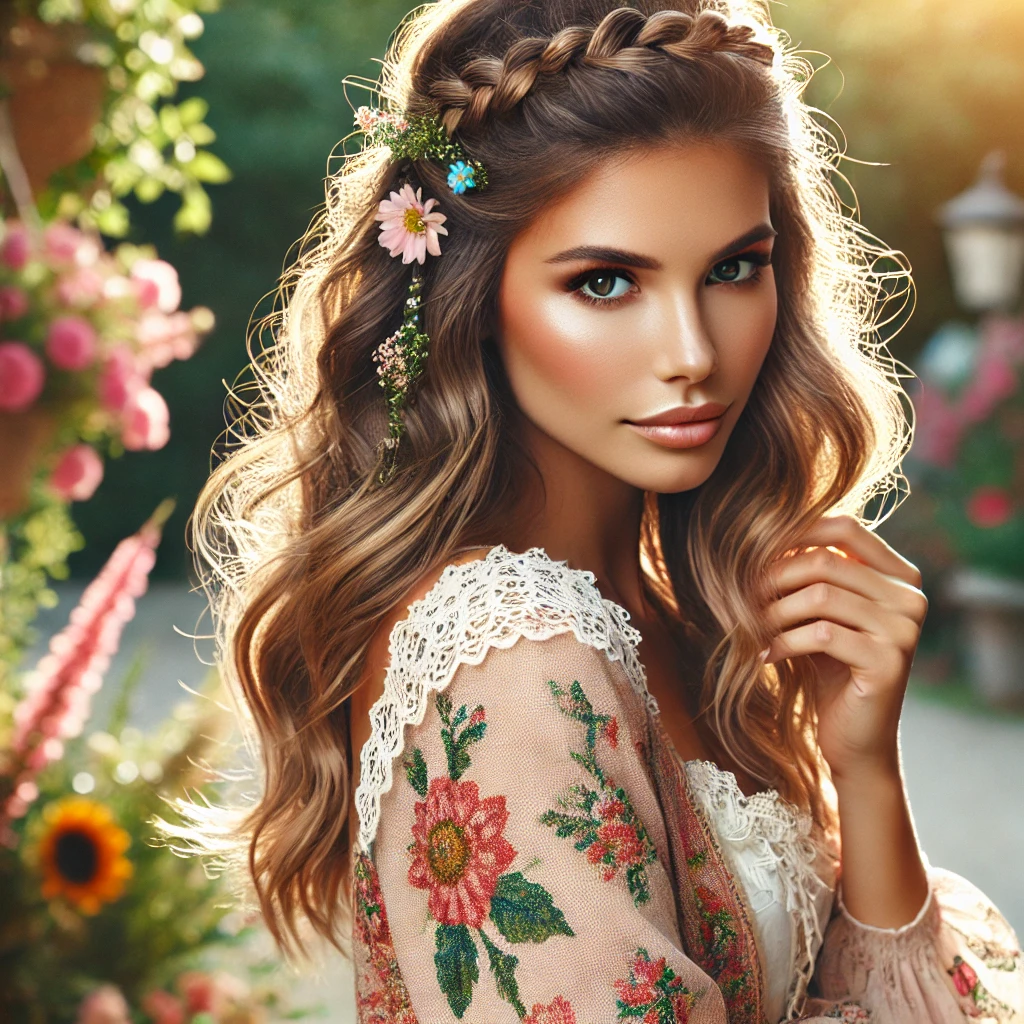 🌼 Boho braided hairstyles summer hairstyles 2025 women medium