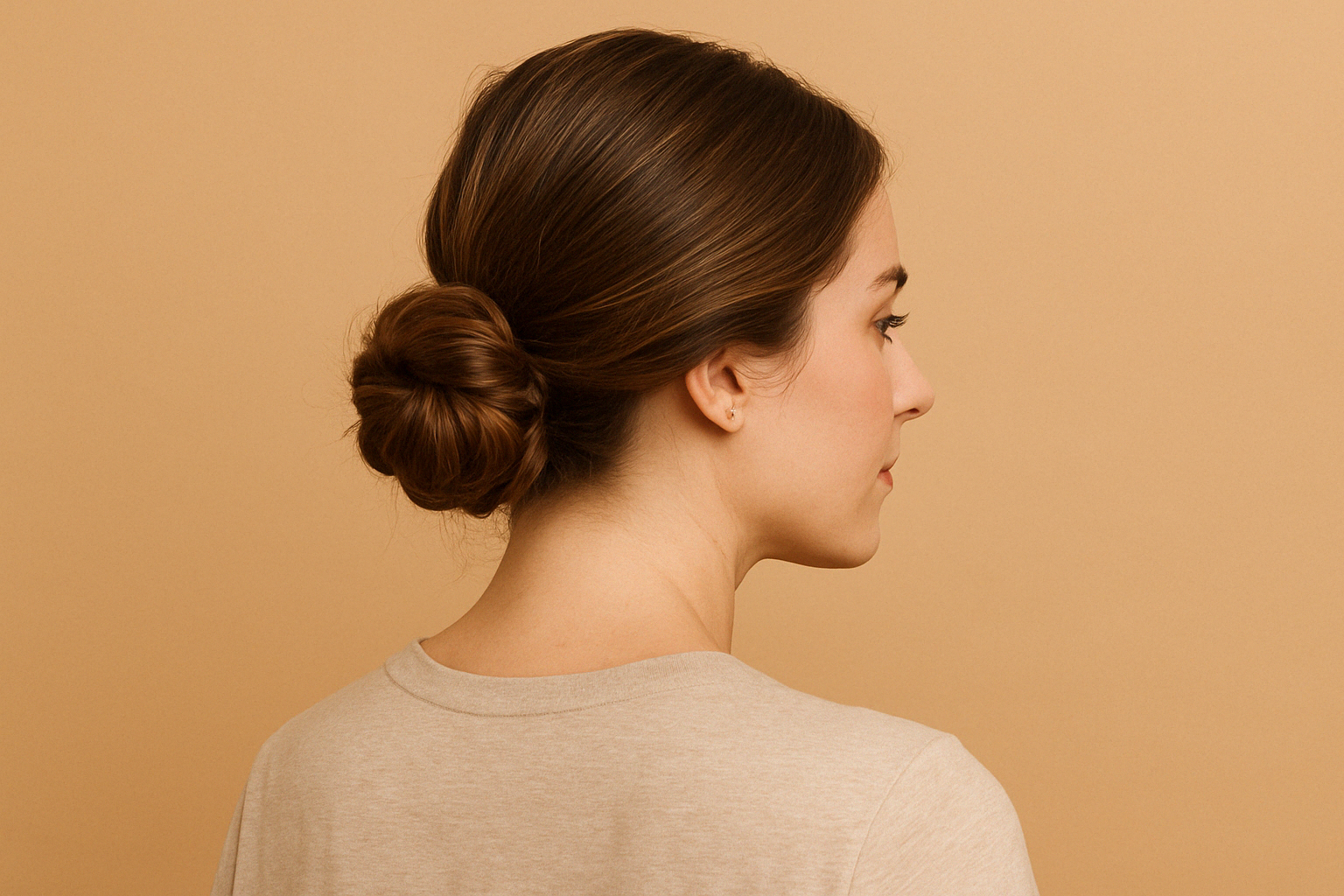 🧁 The low bun with twist - elegant and simple