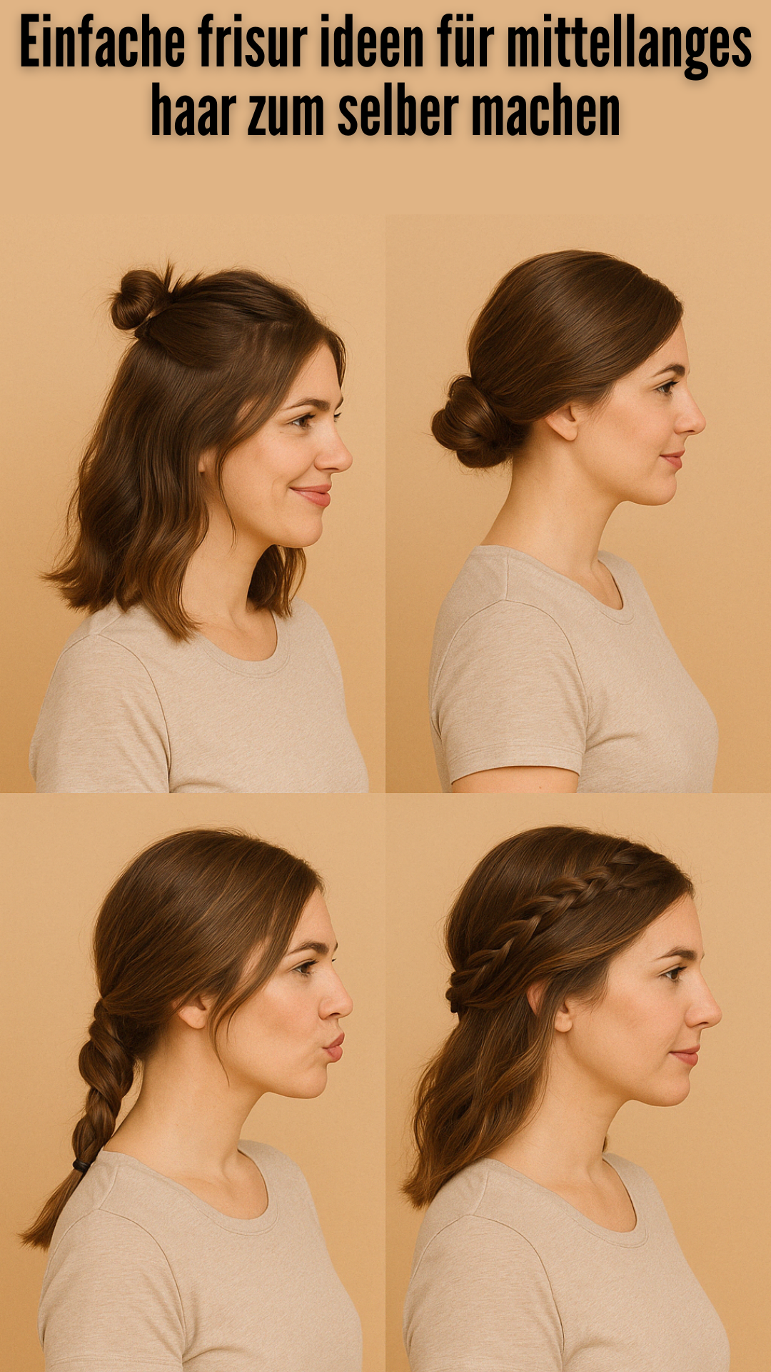 Simple hairstyle ideas for medium -length hair to make yourself