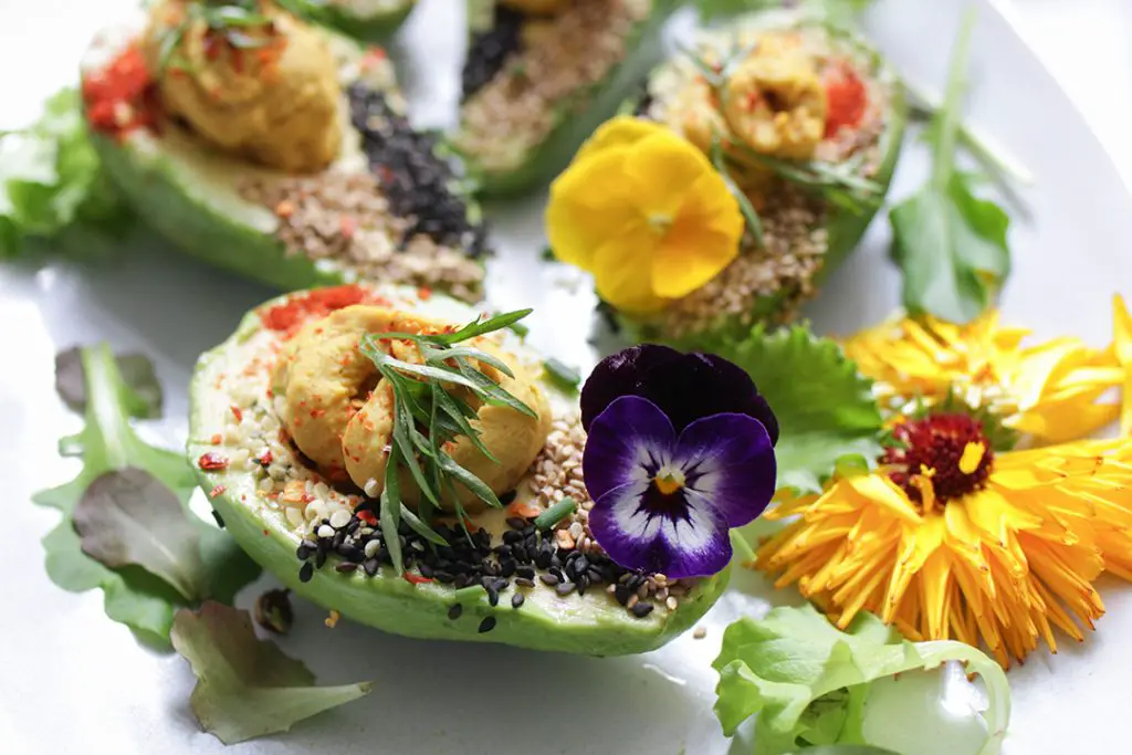 Filled avocado egg vegan