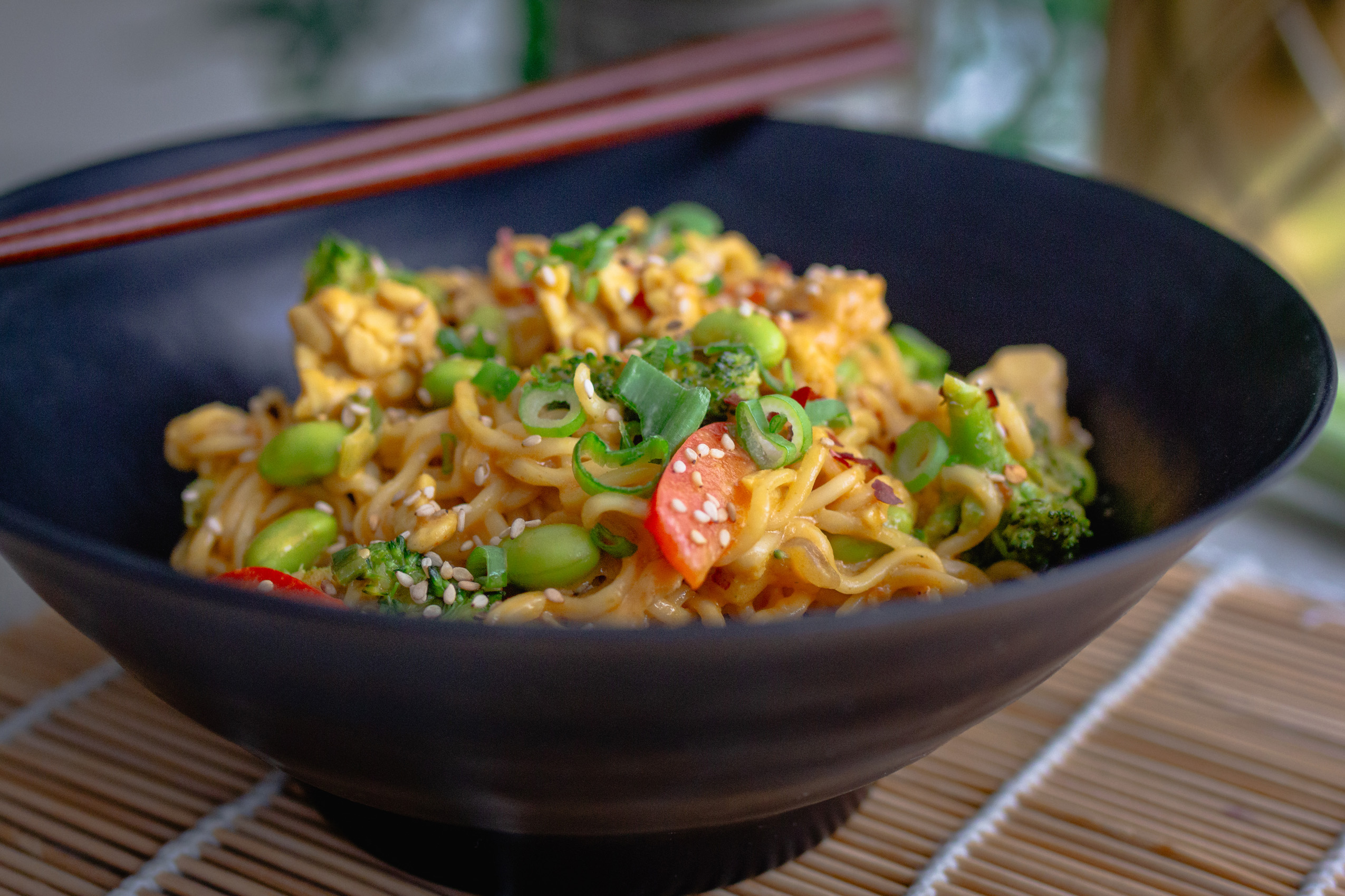 Temeh-Mienudel-Curry-simple recipe, perfect for mealprep