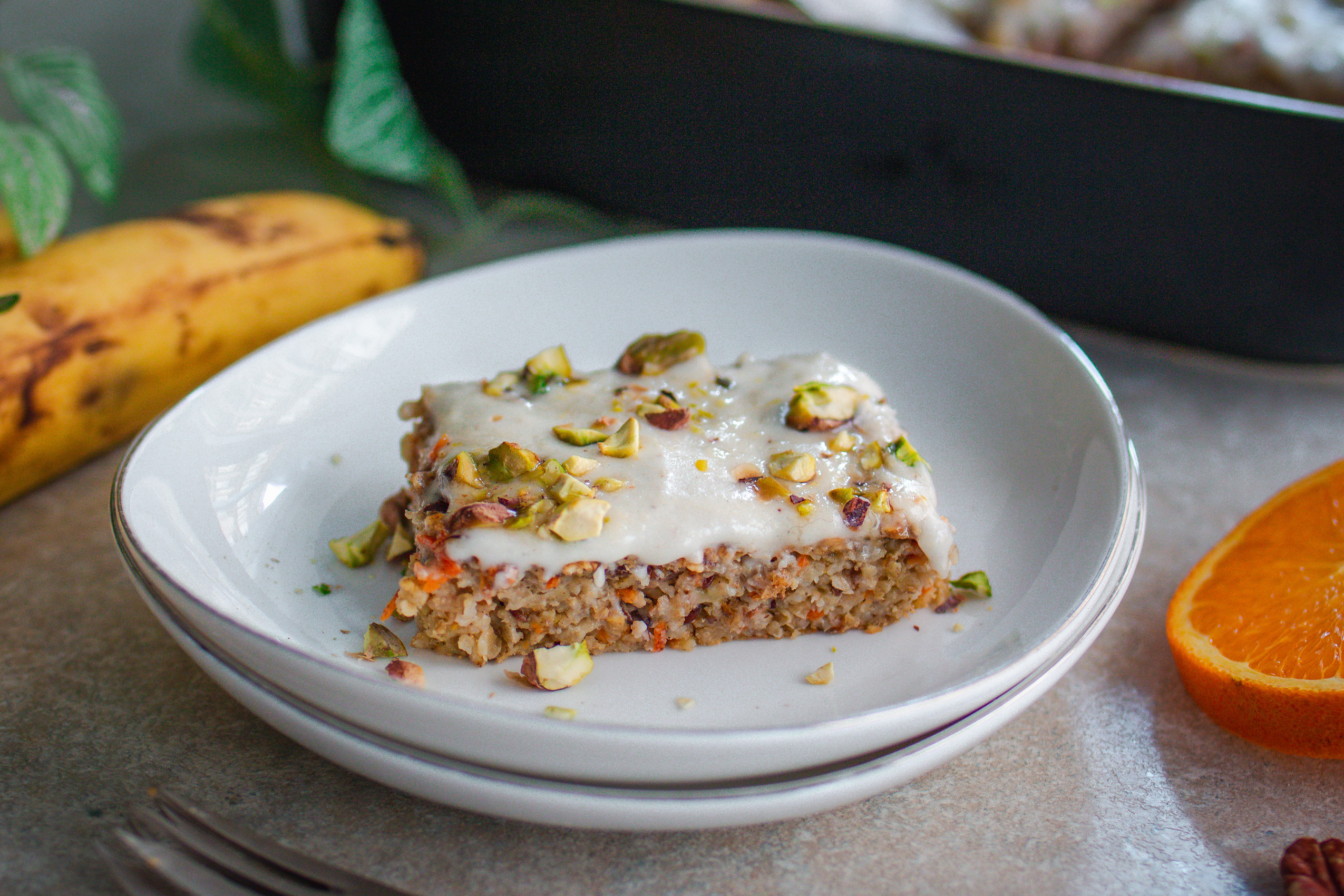 Carrots -oven -porridge - Rükruchen as Baked Oats