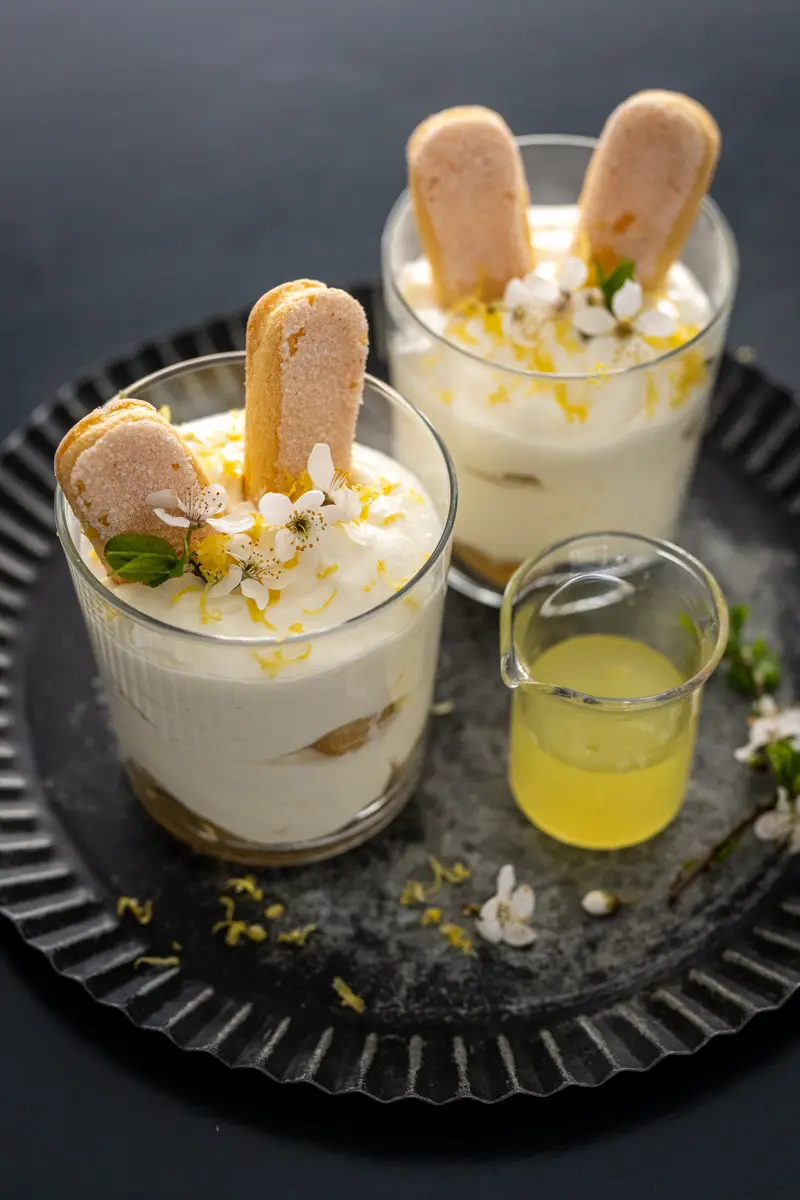 Lemoncello Tiramisu in the glass of trickytine