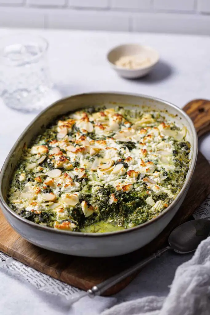 Gluten-free feta spinach casserole
