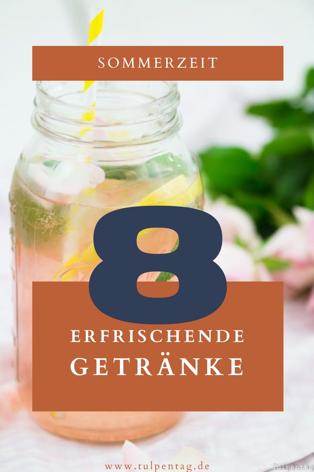 Summer drinks. 8 ideas for refreshing drinks in summer. Smoothie, non -alcoholic punch or lemonade. There is a recipe for every taste.
