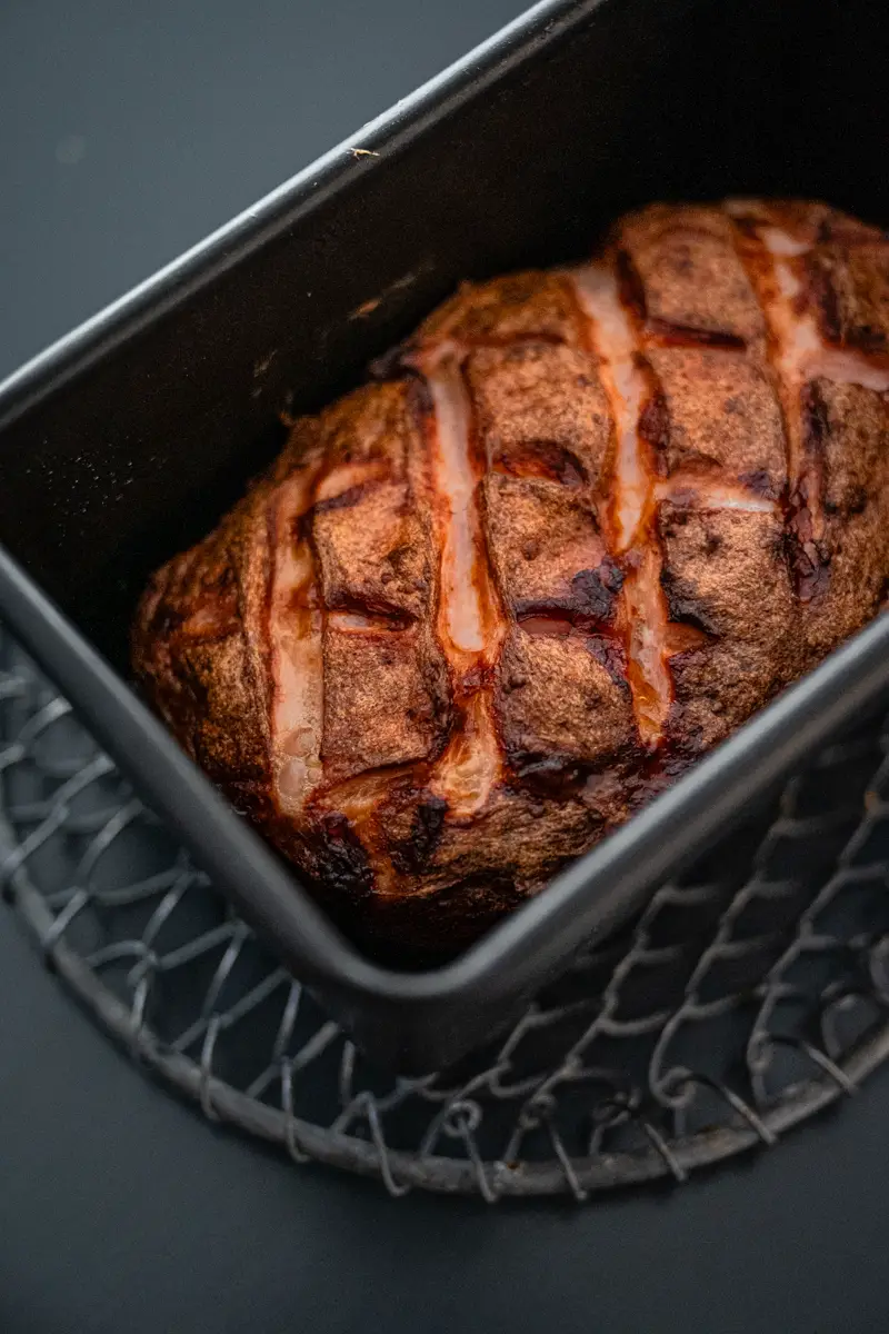 Meat caese in the hot air fryer baking trickytine recipe