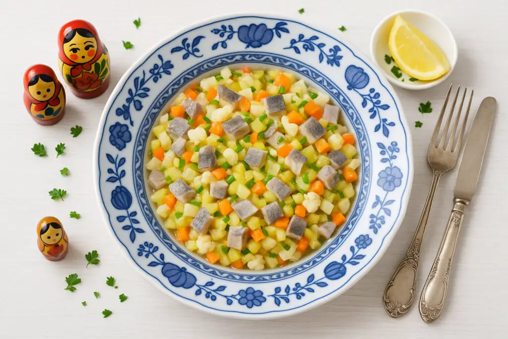 Herring salad "Norwegian nature"