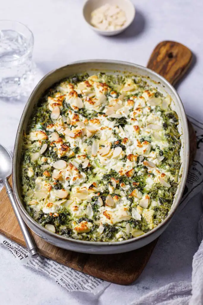 Low carb feta spinach casserole