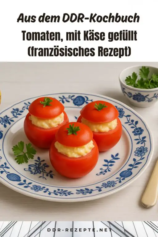 Tomatoes, filled with cheese (French recipe)