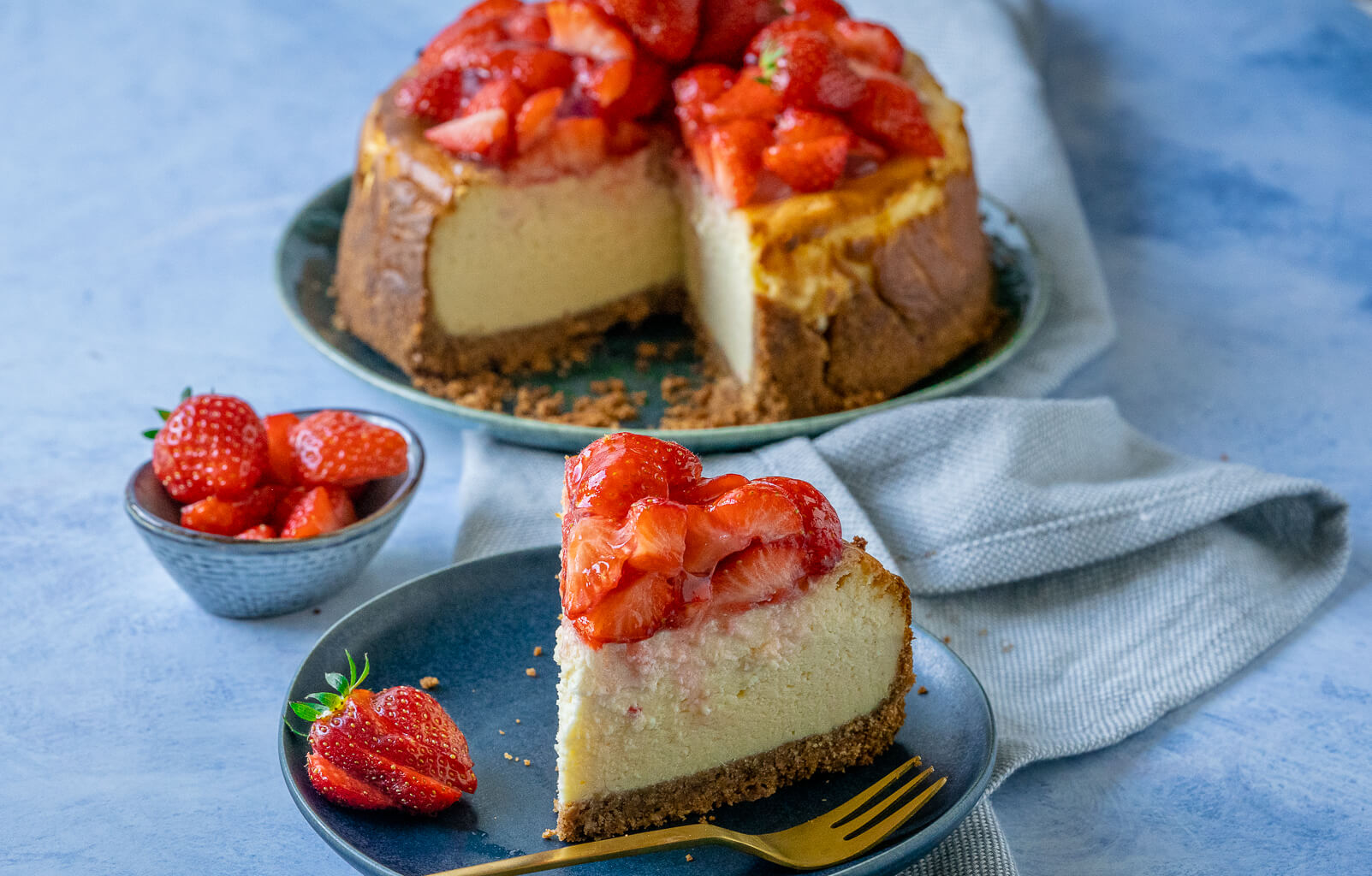 Kese cake strawberries