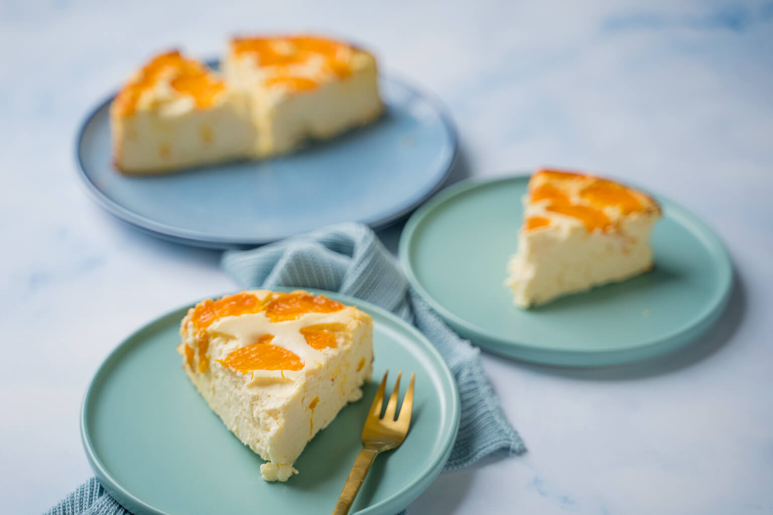 Yummy, super delicious cheesecake without a floor