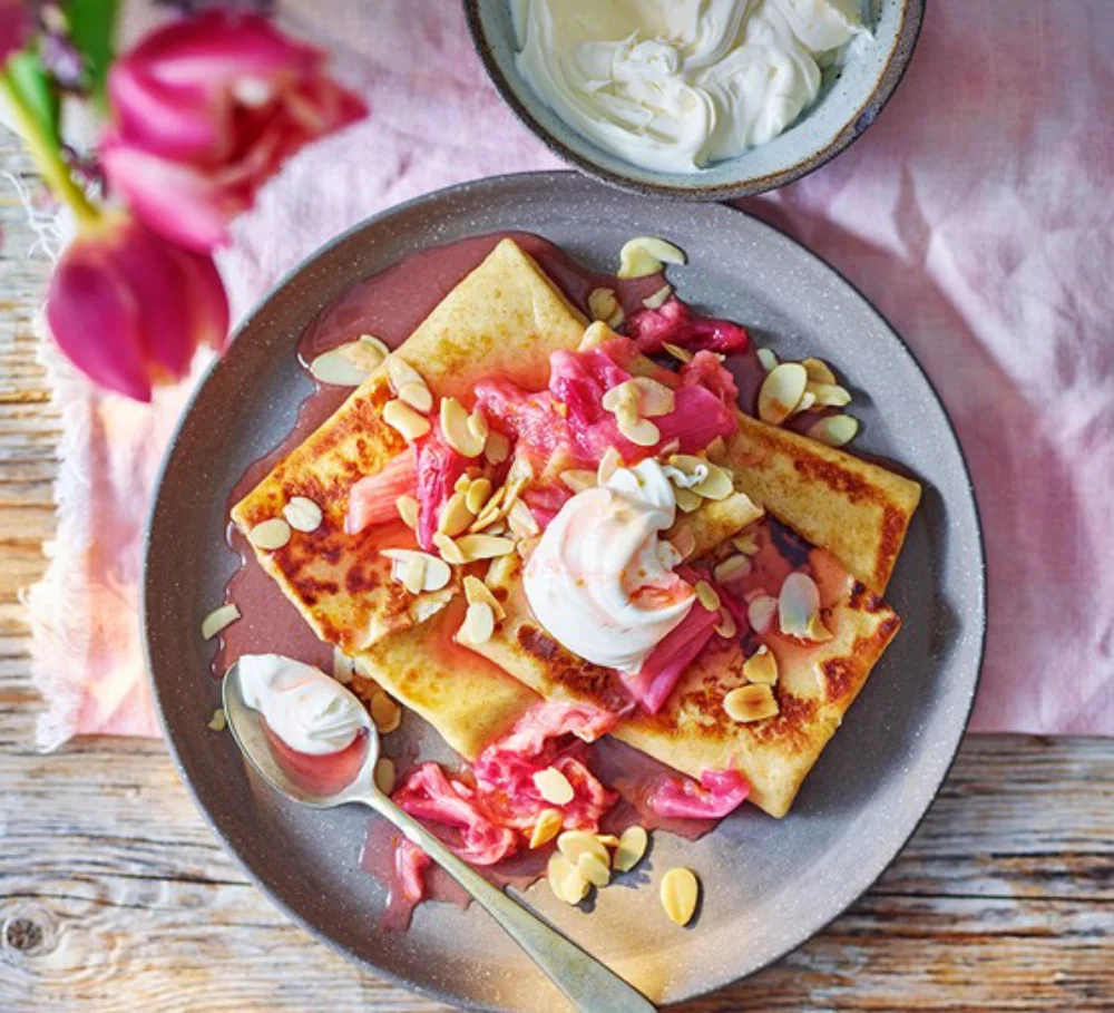 Pancakes with delicious set - Easter breakfast ideas
