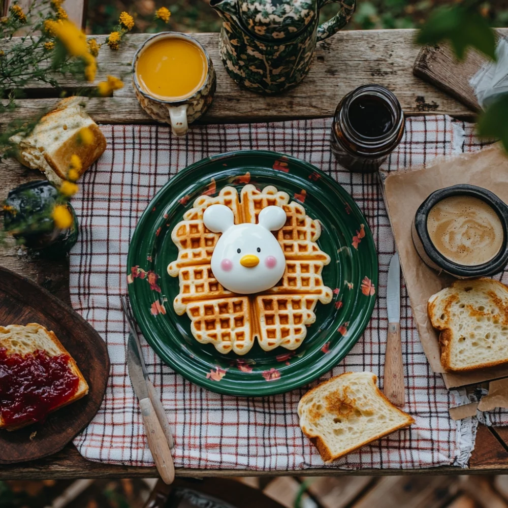 You like to eat waffles to the breakfast