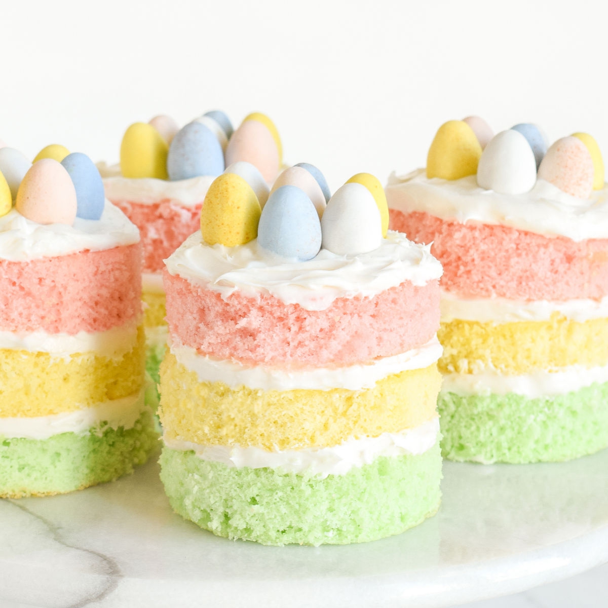 Layer dessert in delicate colors