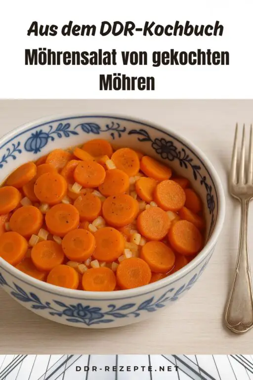 Carrot salad of cooked carrots