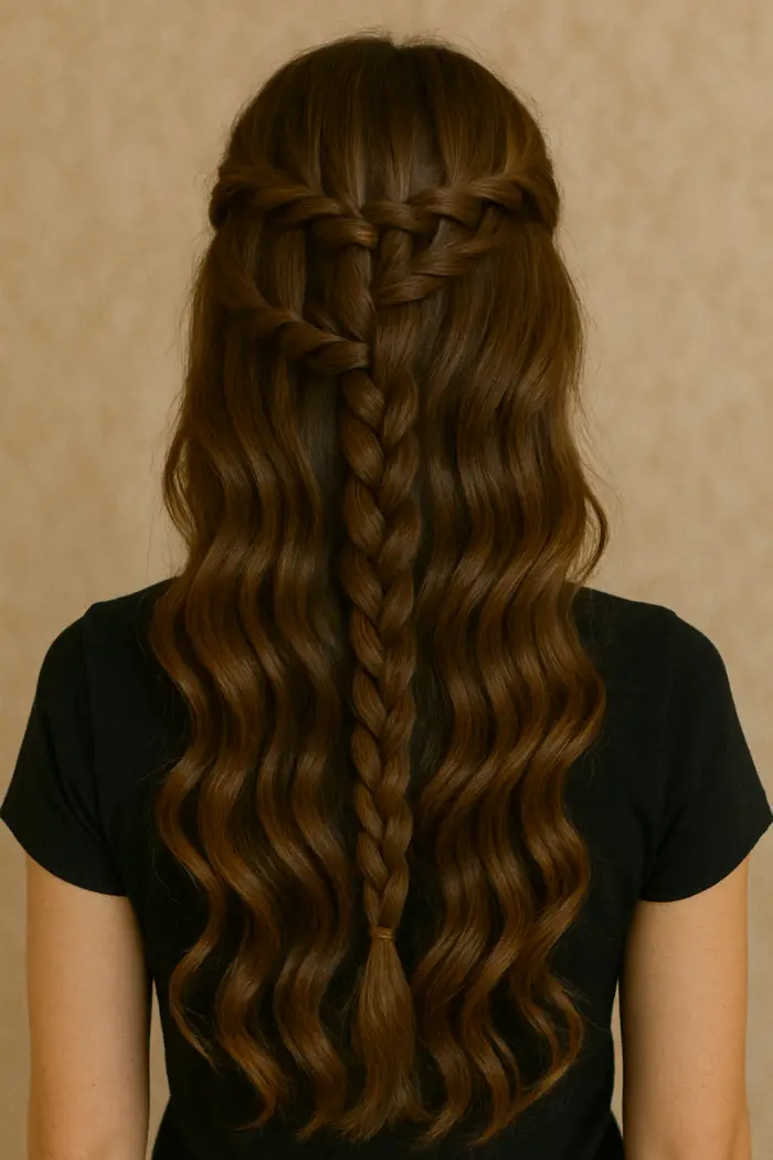 Lateral waterfall braid 💦