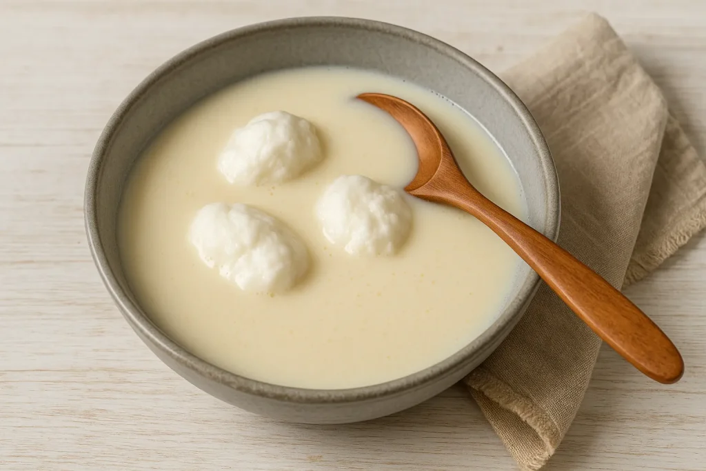Fine milk soup
