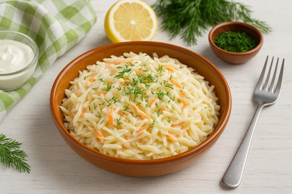 Weißkraut salad with sour cream